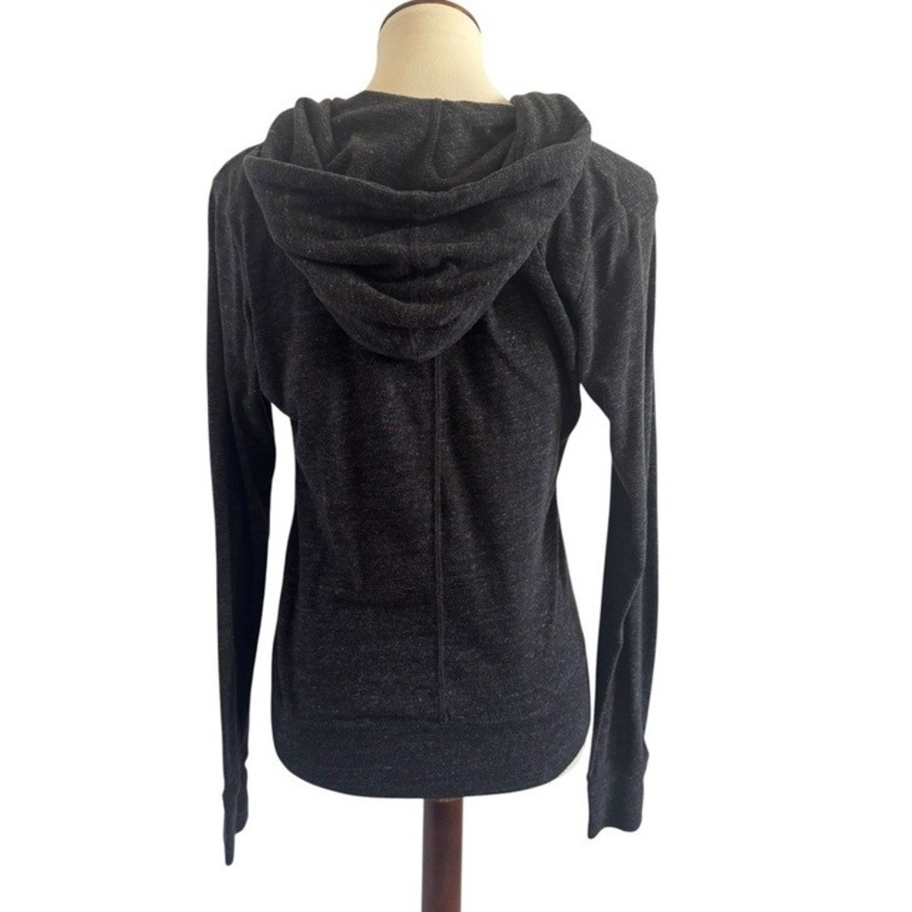 Nike‎ Womens Full Zip Hoodie Charcoal Heather Grey Lightweight Jersey Size Small - Picture 3 of 12